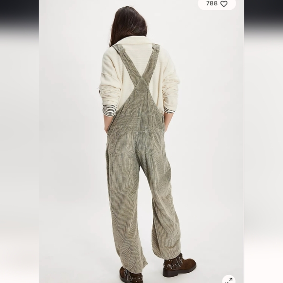 NWT We The Free Deep Trance Overalls In Thyme - Picture 3 of 10